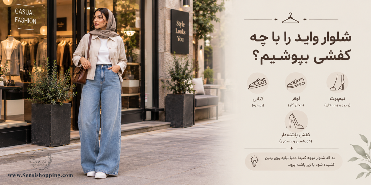 شلوار واید را با چه کفشی بپوشیم؟